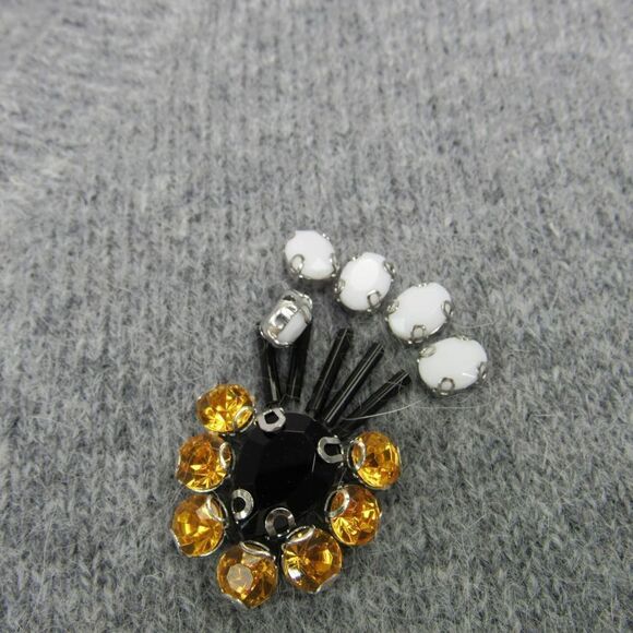 Bread n Butter Purple City Women's Gray Wool Blend Beaded Sweater SZ XS - Picture 5 of 5